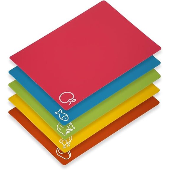 Flexible BPA-Free Cutting Boards (5 Pieces)