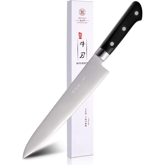 Japanese Chef Knife - 9.5 Inches Ergonomic Handle