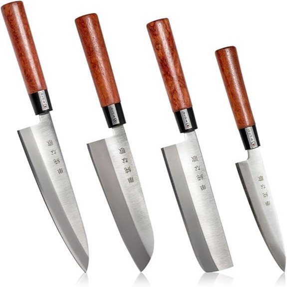 Japanese Chef Knife Set with Full Tang Gyuto Santoku