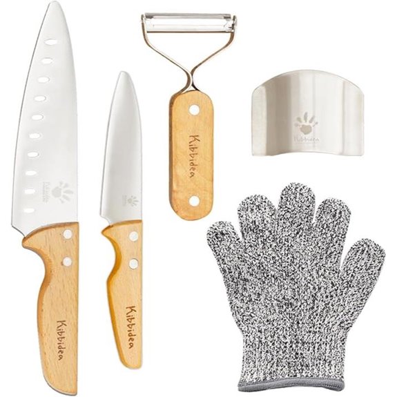 Kibbidea Kids Knife Set 4 Pieces Stainless Steel