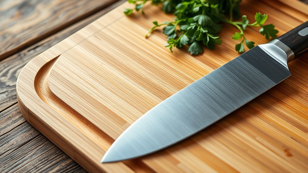 knife friendly bamboo board features