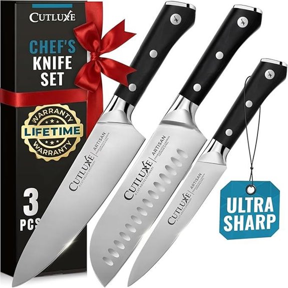 Cutluxe Professional Chef Knife Set (3-Piece)