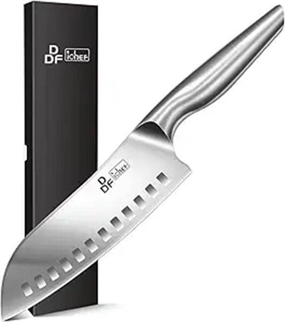 DDF Santoku Kitchen Chef’s Knife 7-Inch Stainless Steel