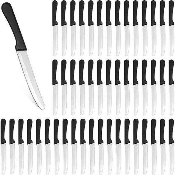 Geelin 50 Pcs 8.5 Serrated Steak Knives Stainless Steel
