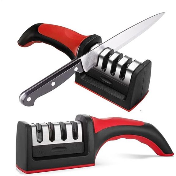 4-in-1 Stainless Steel Kitchen Knife Sharpener