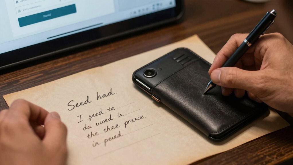 verify seed phrase carefully