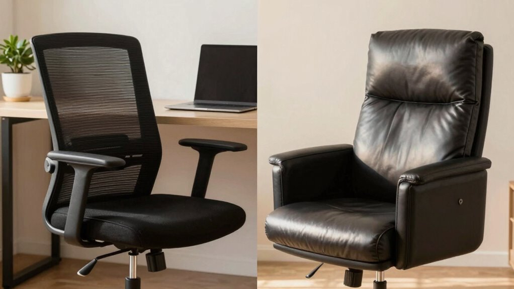 mesh vs leather office chairs