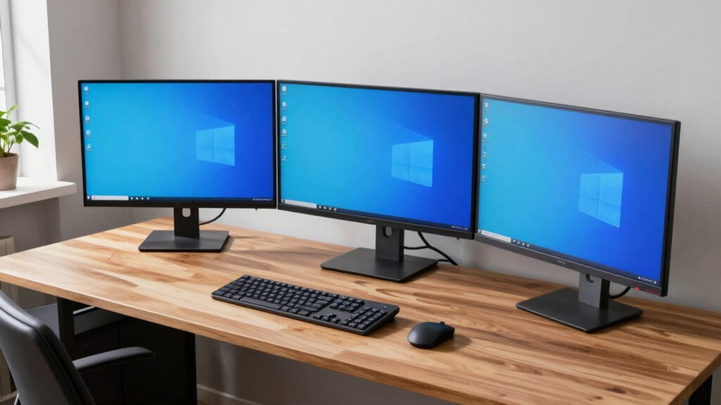 monitor size and arrangement