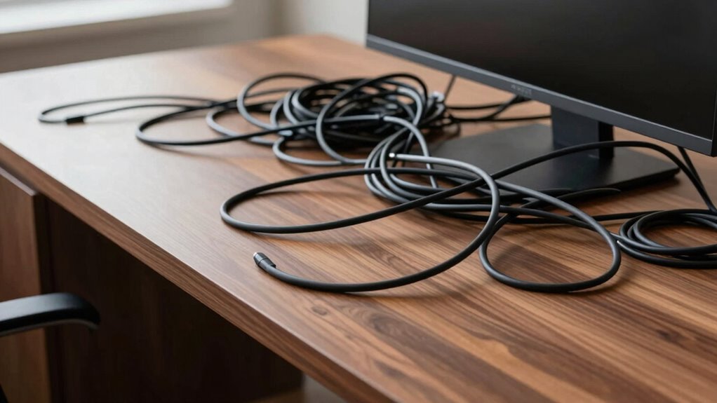 organize cables for neatness