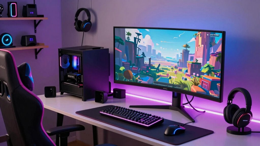 organized comfortable gaming environment