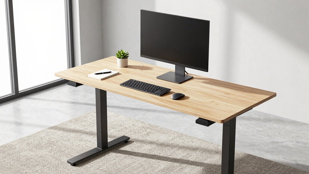 organized ergonomic standing workspace