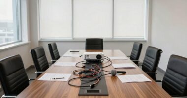 conference room audio issues