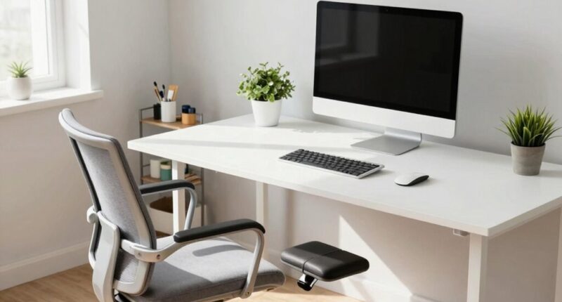 simple ergonomic office setup